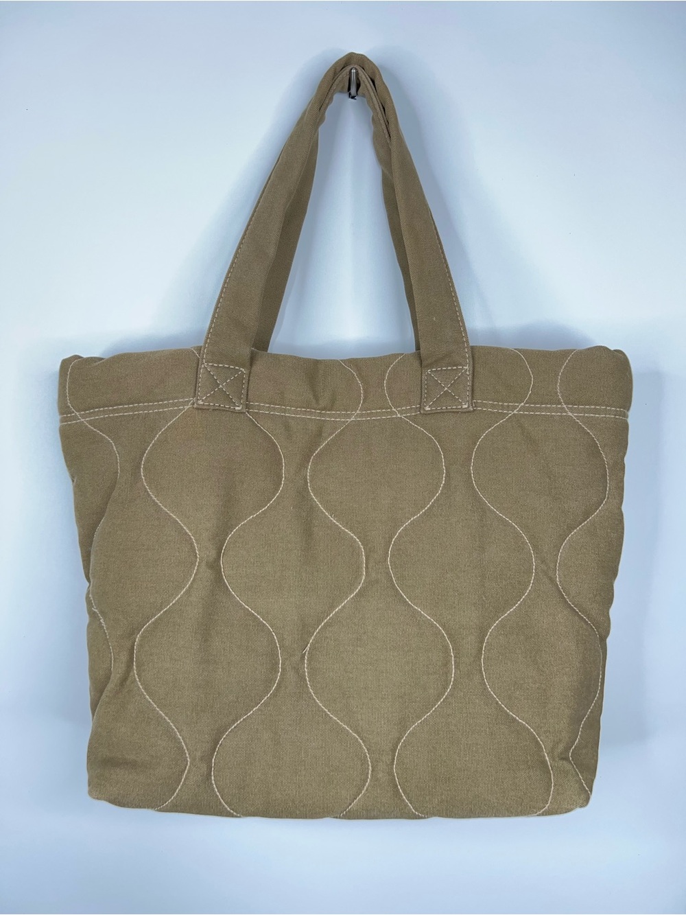 Madewell The Canvas Transport Tote Quilted Edition Green Large Oversized